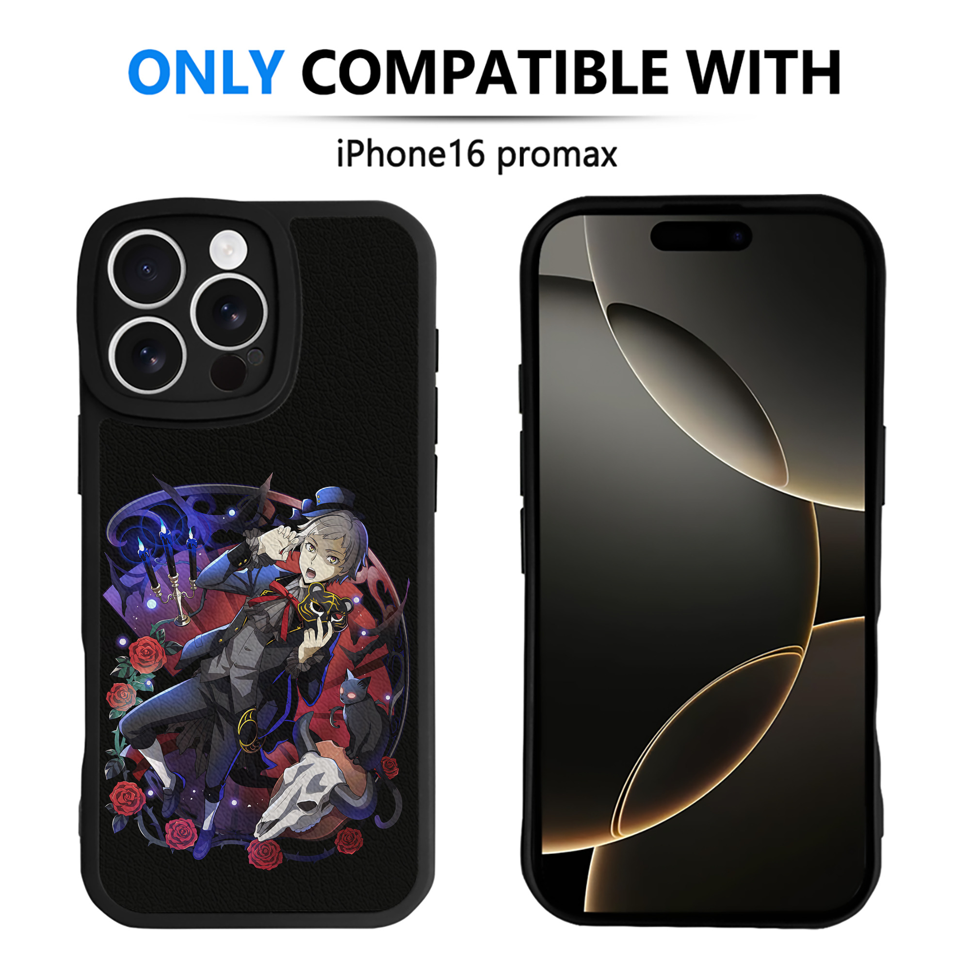 （画像用） 文豪ストレイドッグス Bungo Stray Dogs 【iPhone 16シリーズ対応】シリコンスマホケース（レザー調） 材質：シリコン
